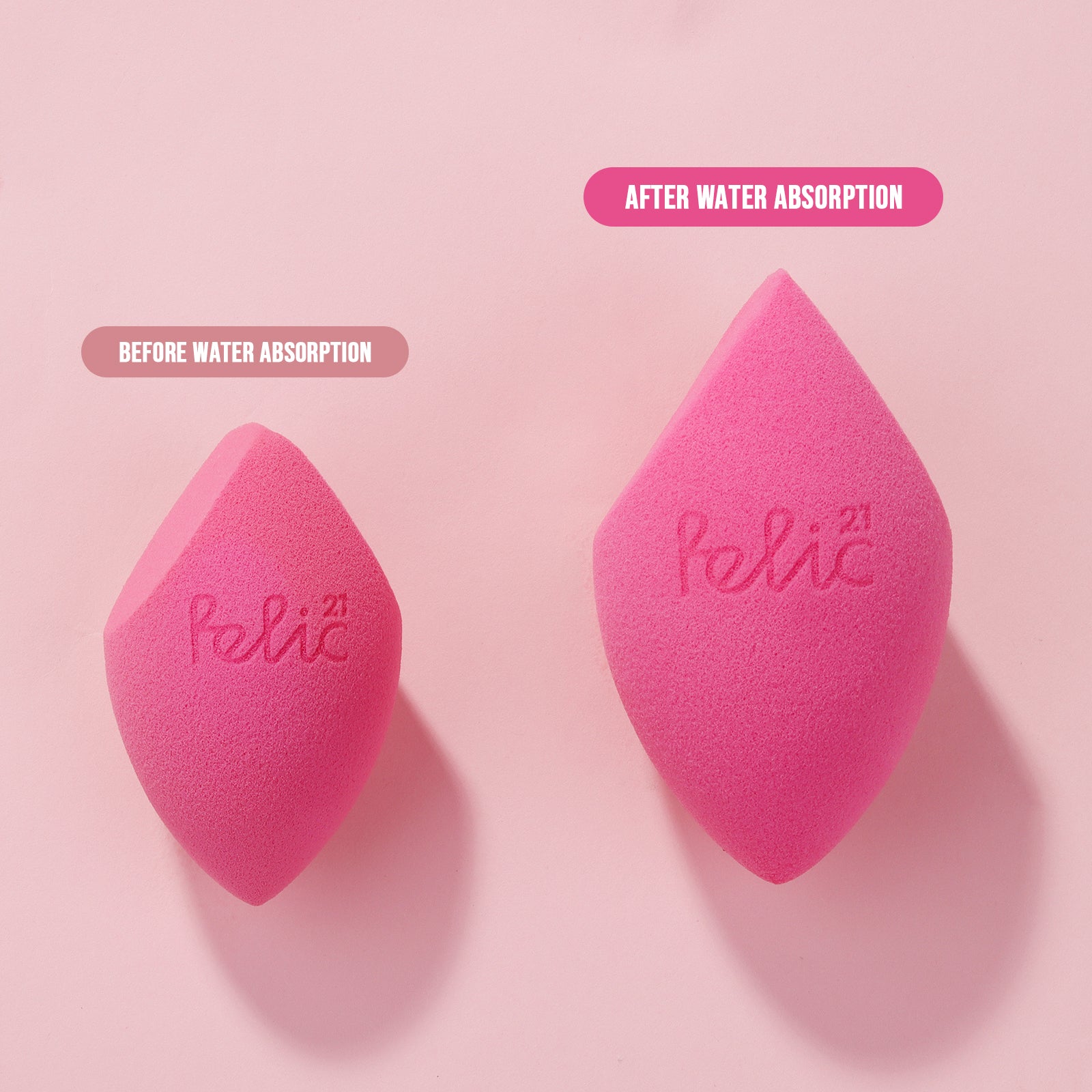 FELIC21 Rocket Shape Contour Makeup Sponge – Contour & Highlighter Blender(Fiery Pink) - Default Title