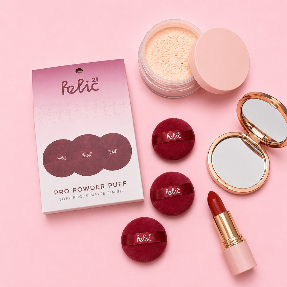 FELIC21 Round Pro Powder Puff – Mini (Pack of 3)