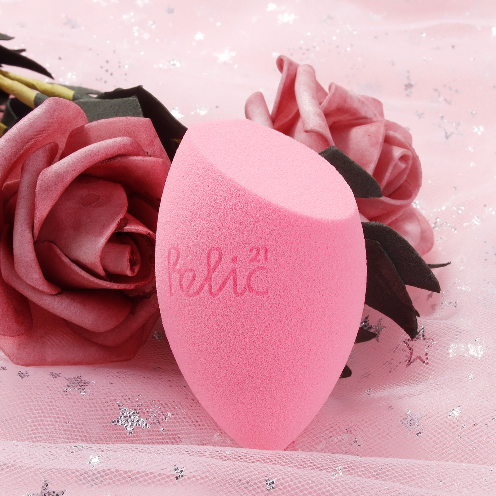 FELIC21 Oval Powder Makeup Sponge – Pink Rose - Default Title
