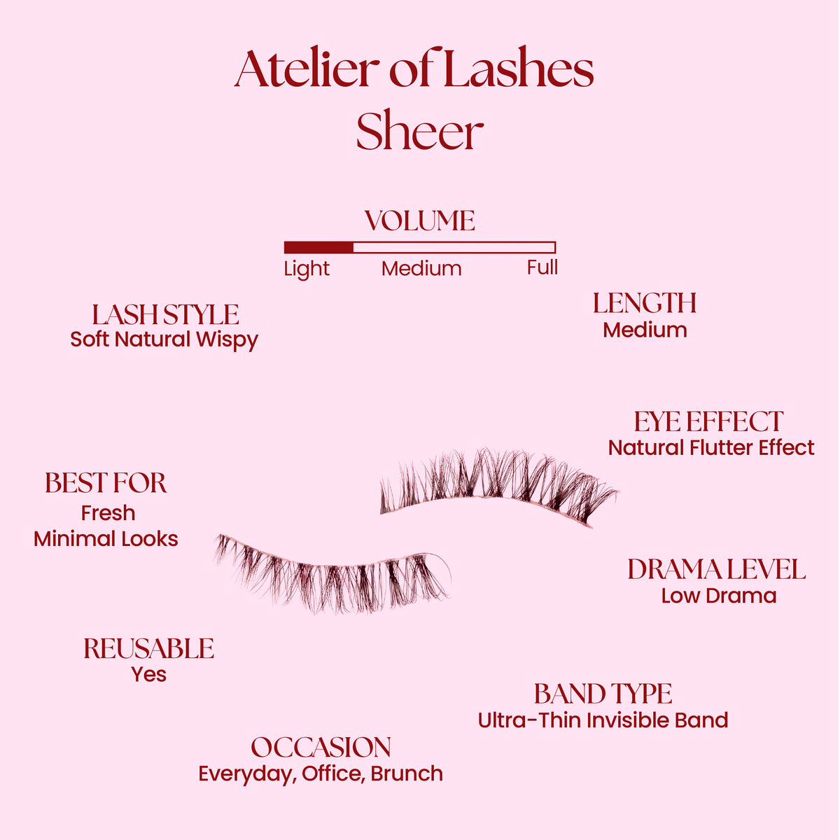 ATELIER OF LASHES – SHEER (5 PAIRS)