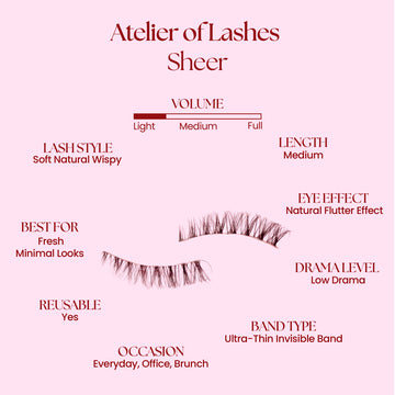 ATELIER OF LASHES – SHEER (5 PAIRS)